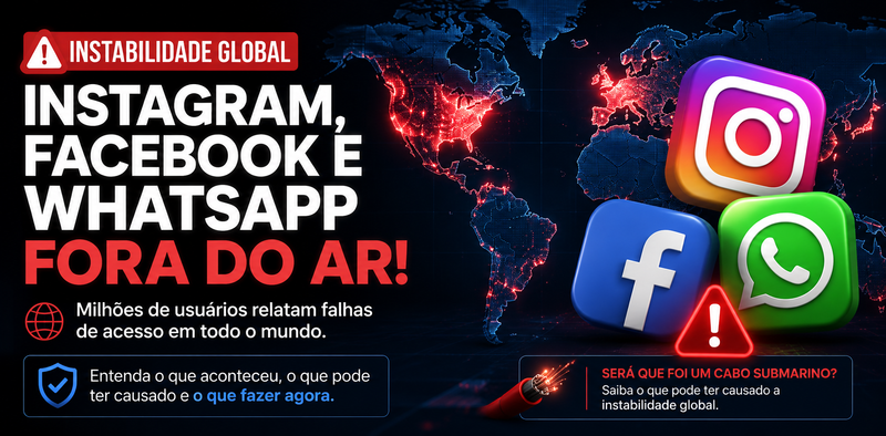 Queda Global da Meta: Problema Interno ou Alterações nas Rotas da Internet?